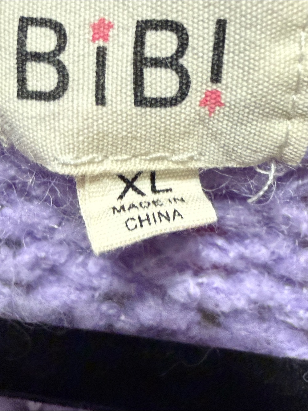 BiBi Lavender Chunky V-Neck Knit Sweater - Picture 2 of 2